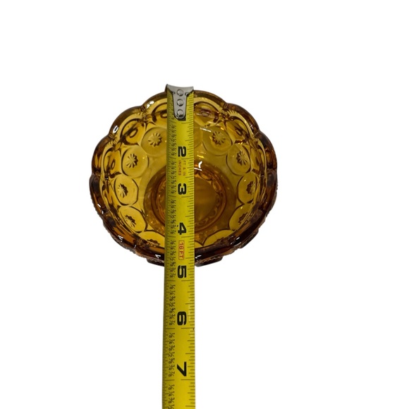 LE Smith Moon & Star Amber 2 piece Fairy Lamp candle holder excellent condition - Picture 7 of 9